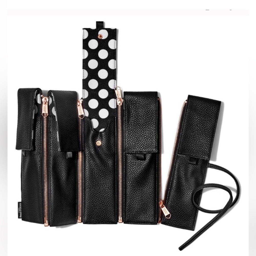 Sephora Roll it Up PRO Brush Roll make up case brush case - black with rose gold